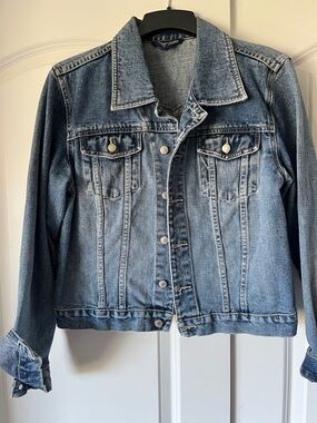 Boston Proper Classic Light Wash Denim Jacket